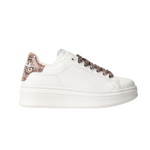 Gaelle Sneakers Donna in Ecopelle Bianca con Dettagli Multi Color Beige