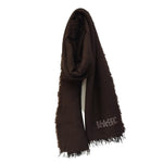 M Brc Sciarpa Donna in Tessuto Testa di Moro con Logo Strass