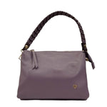 Caleidos Borsa a Tracolla Piccola Donna in Pelle Lavanda con Manico Intrecciato