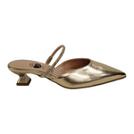 Scarpeborseonline Sabot Platino in Pelle Laminata t.4