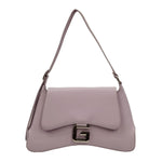 Gaelle Borsa a Tracolla Donna in Ecopelle Lilla con Applicazione Metallo Ciondolo G
