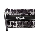 Gaelle Pochette Donna in Ecopelle Nera con Stampa All Over