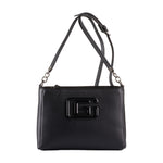 Gaelle Borsa a Tracolla Donna in Ecopelle Bottolata Nera con Maxi G Logo