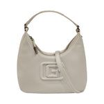 Gaelle Borsa a Spalla Hobo Donna in Ecopelle Bianca con Maxi G