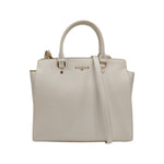 Gaelle Borsa a Mano Donna in Ecopelle Bianco con Tracolla e Logo Dorato