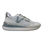 Lumberjack Sneakers Donna in Ecopelle e Tessuto Bianca con Dettagli Argento