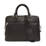 Caleidos Cartella Donna in Pelle Nera con Tasca Frontale e Tracolla