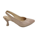 Descanflex Chanelle Donna in Pelle Cipria con Tacco di 7cm