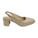 Descanflex Chanelle Donna in Pelle Platino con Punta Quadra e Tacco Largo di 6cm