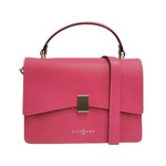 John Richmond Borsa a Mano Donna in Pelle Fucsia con Metalleria Argento e Tracolla Removibile