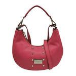 John Richmond Mezza Luna Piccola Donna in Pelle Fucsia con Tracolla e Borchie Frontali