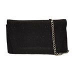 Valleverde Pochette Nera in Lurex con Catena