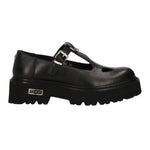 Cult Sabot Nero in Pelle con Chiusura con Fibbia