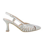 Melluso Décolleté Donna in Pelle Argento con Tacco a Rocchetto 60mm