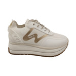 Melluso Sneakers Platform Donna in Tessuto e Pelle Bianca