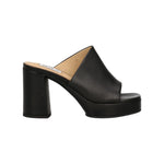 Keys Scalzato Donna in Pelle Nera con Plateau e Tacco Largo 100mm