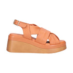 Keys Sandalo Donna in Pelle Cuoio con Zeppa 70mm