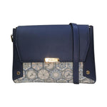 Gattinoni Roma Borsa a Tracolla Donna con 3 Scomparti in Stampa Teodosia Avio e Chiusura con Bottone