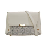 Gattinoni Roma Borsa a Tracolla Donna in Stampa Teodosia Bianco e Chiusura con Bottone