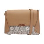 Gattinoni Roma Borsa a Tracolla Donna con 3 Scomparti in Stampa Teodosia Nudo e Chiusura con Bottone