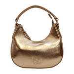 By Byblos Borsa a Spalla Piccola Mezza Luna in Ecopelle Bronzo Laminato