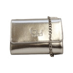 By Byblos Borsa a Tracolla Donna in Ecopelle Argento Laminato con Catena