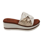 Susimoda Ciabatta Bianca Oro con Zeppa