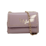 By Byblos Borsa a Tracolla Donna in Vernice Lilla con Catena