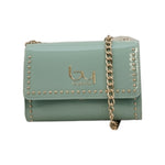 By Byblos Borsa a Tracolla Donna in Vernice Menta con Catena