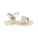 Primigi Sandalo Oro Multi con Strappo da Bambina