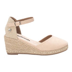 Refresh Espadrillas Beige in Camoscio con Zeppa da Donna