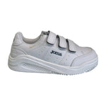 Joma Sneakers Bambino in Ecopelle Bianca con Strappi e Inserti Blu