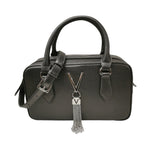 Mario Valentino Borsa a Mano Donna in Pelle Sintetica Effetto Martellato Canna di Fucile con Tracolla e Metalleria Argento