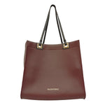 Mario Valentino Shopper Donna in Pelle Sintetica Vinaccia con Pochette Interna e Chiusura con Bottone