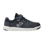 Joma Sneakers Bambino in Ecopelle Blu con Strappo e Inserto Bianco
