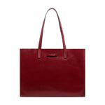 The Bridge Shopper Donna Linea Mirra in Pelle Mattone