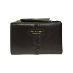 The Bridge Portafoglio Nero Linea Fede in Pelle da Donna