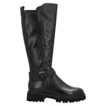 Keys Stivale Donna in Pelle Nera con Zip Laterale