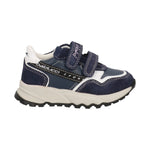 Balducci Sport Sneakers Bambino in Camoscio Blu con Doppio Strappo e Inserti Bianchi
