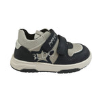 Balducci Sport Sneakers Bambino in Ecopelle e Tessuto Blu con Strappo e Inserti Grigi