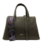 M Brc Borsa a Mano Grande Grigia Linea Obona con Doppia Tracolla