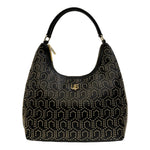 4US Borsa a Spalla Nera con Mini Borchiette All Over