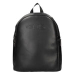 4US Zaino Nero in Ecopelle con Doppio Scomparto da Uomo