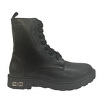 Cult Young Anfibio Alto Nero con Lacci e Zip Laterale