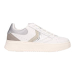 Lumberjack Sneakers Donna in Ecopelle Bianca Argento con Dettagli Lurex