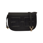 Gaelle Mini Borsa a Tracolla Donna in Ecopelle Nera con Double G