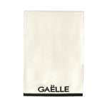 Gaelle Sciarpa Jaquard Donna Bianca con Scritta Logo