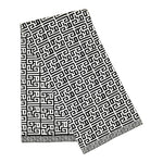 Gaelle Sciarpa Jacquard Donna Nera Bianca Fantasia Monogram