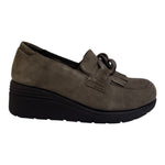 Susimoda Mocassino Visone in Camoscio con Catena e Frange da Donna