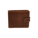 Gianni Conti Portafoglio Uomo in Pelle Cuoio con Linguetta e Bottone